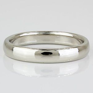 Vintage Men's 14k White Gold Wedding Band Ring